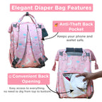 Motherly Elegant Diaper Bag for Moms – Water-Resistant Maternity & Travel Bag with Multiple Pockets & Warranty