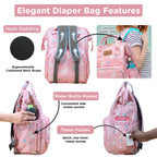 Motherly Elegant Diaper Bag for Moms – Water-Resistant Maternity & Travel Bag with Multiple Pockets & Warranty