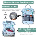 Motherly Elegant Diaper Bag for Moms – Water-Resistant Maternity & Travel Bag with Multiple Pockets & Warranty