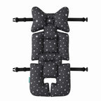 Motherly Baby Stroller Seat Cushion | Reversible and Universal Fit Pad for Strollers, High Chairs, Car Seats & Rockers | Soft, Breathable Pram Liner with Secure Straps & Safety Belt Slot - white-star