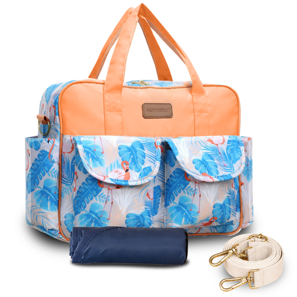 Motherly Grace Diaper Bag for Moms | Waterproof Maternity & Baby Travel Bag with Changing Mat | Large Capacity Hospital Bag for Newborn Essentials