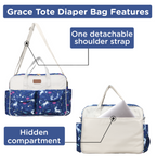 Motherly Grace Diaper Bag for Moms | Waterproof Maternity & Baby Travel Bag with Changing Mat | Large Capacity Hospital Bag for Newborn Essentials