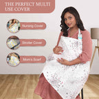 Care Cave Nursing Scarf - Black/Red Birds Print