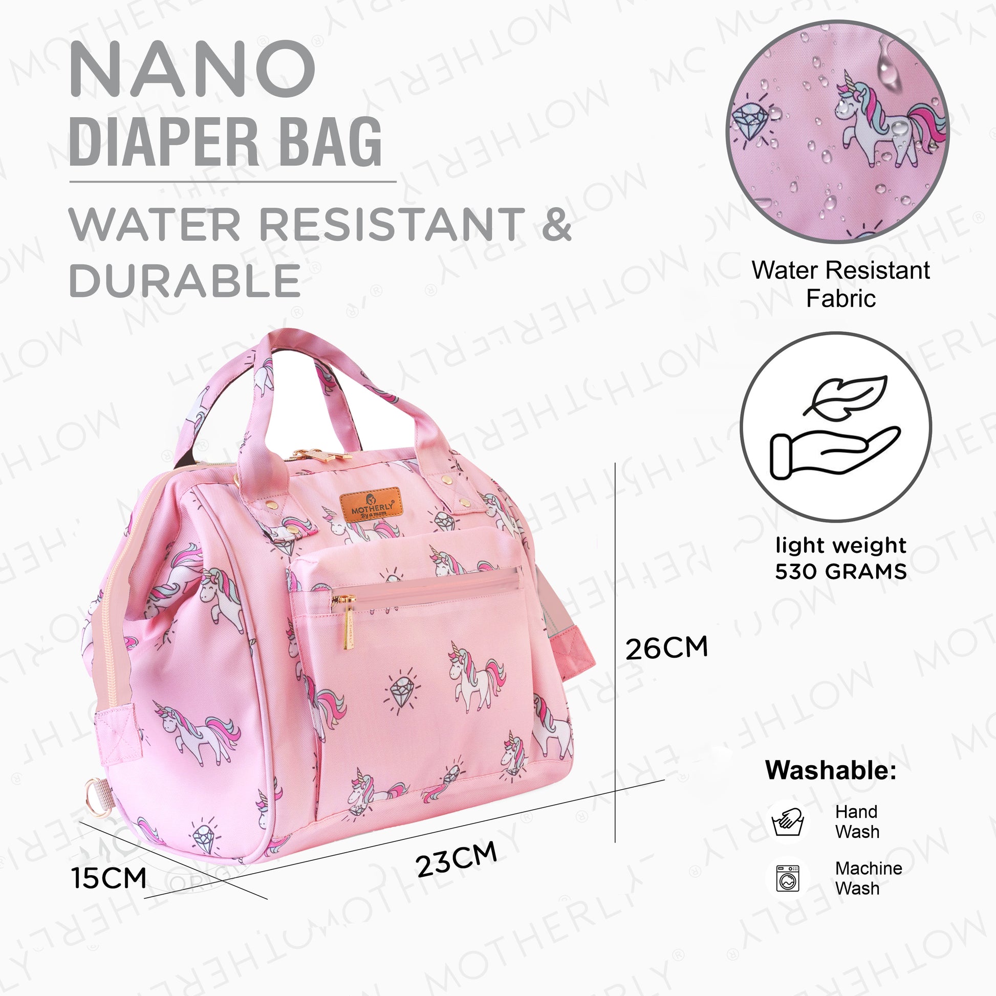 Motherly Nano Diaper Bag for Mothers | Small Diaper handbag for mom for Travel