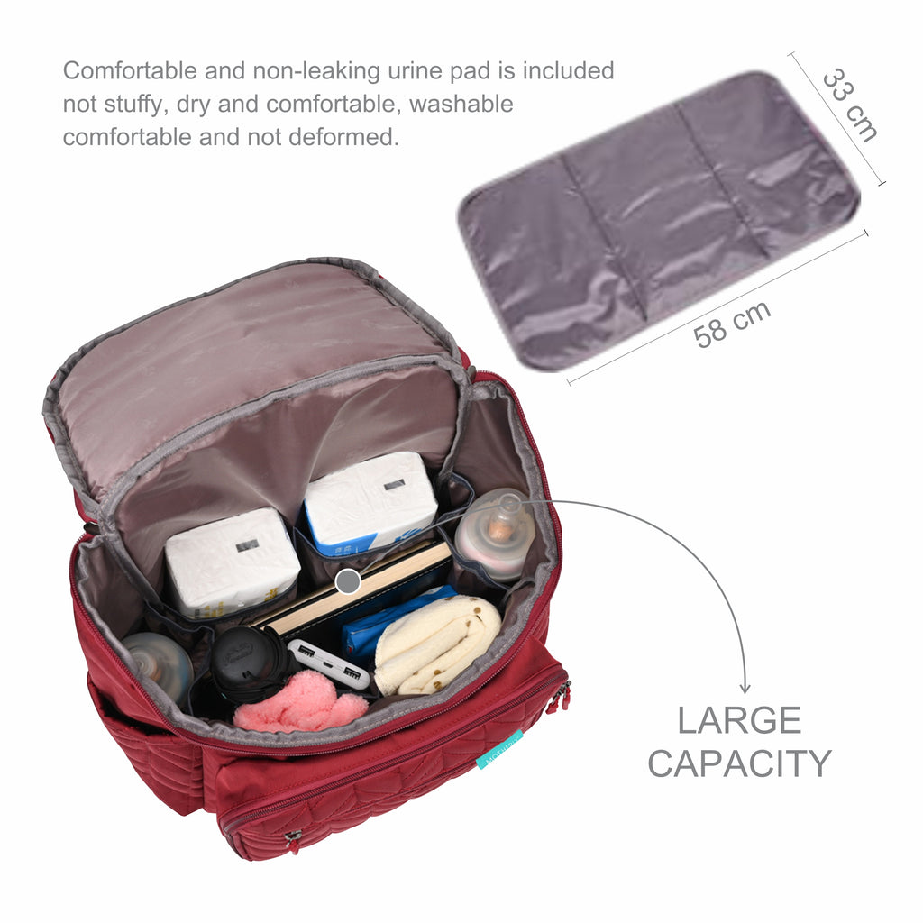 Motherly Baby Diaper Bag for Mothers specious and large travel diaper bags for Mom for travel |6 Month Warranty |(Black) - MOTHERLY