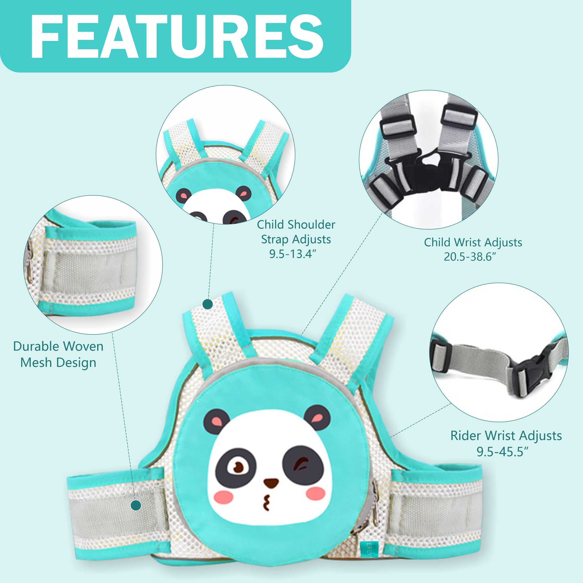 Motherly Children's Motorcycle Safety Harness Safe, Stylish Riding Companion with Two Wheeler Child Safety Belt - MOTHERLY