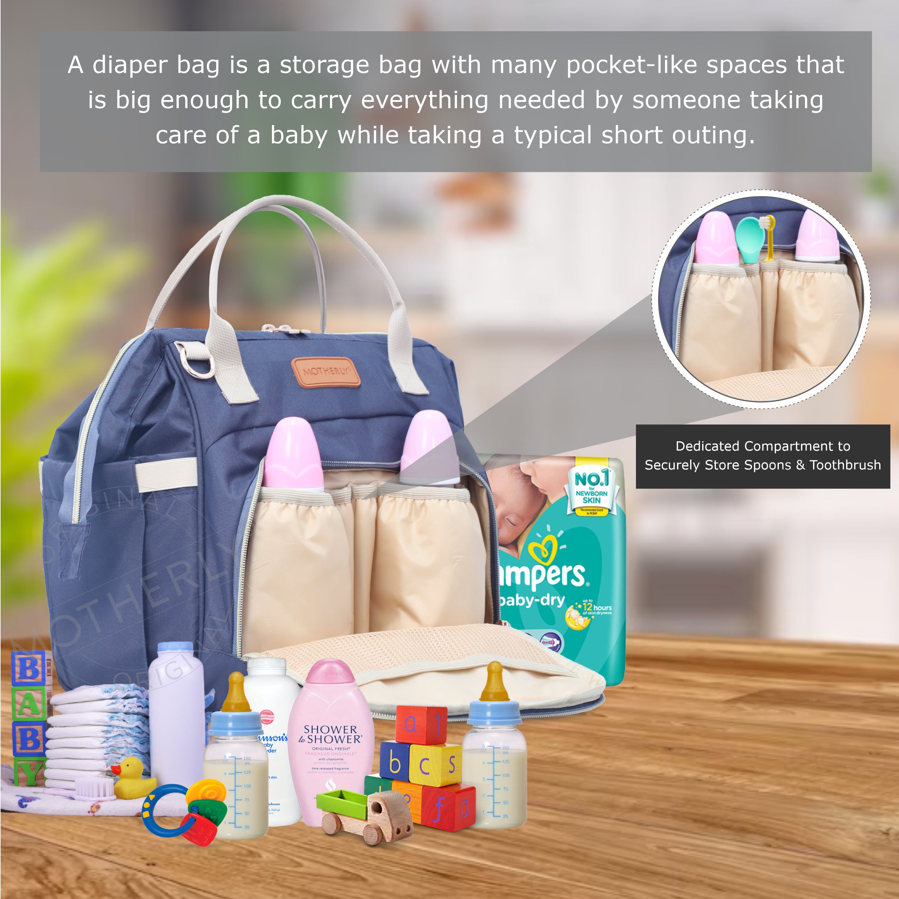 Motherly Multipurpose Baby Utility Bag for Tools and Equipment - MOTHERLY
