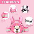 Motherly Children's Motorcycle Safety Harness Safe, Stylish Riding Companion with Two Wheeler Child Safety Belt - MOTHERLY