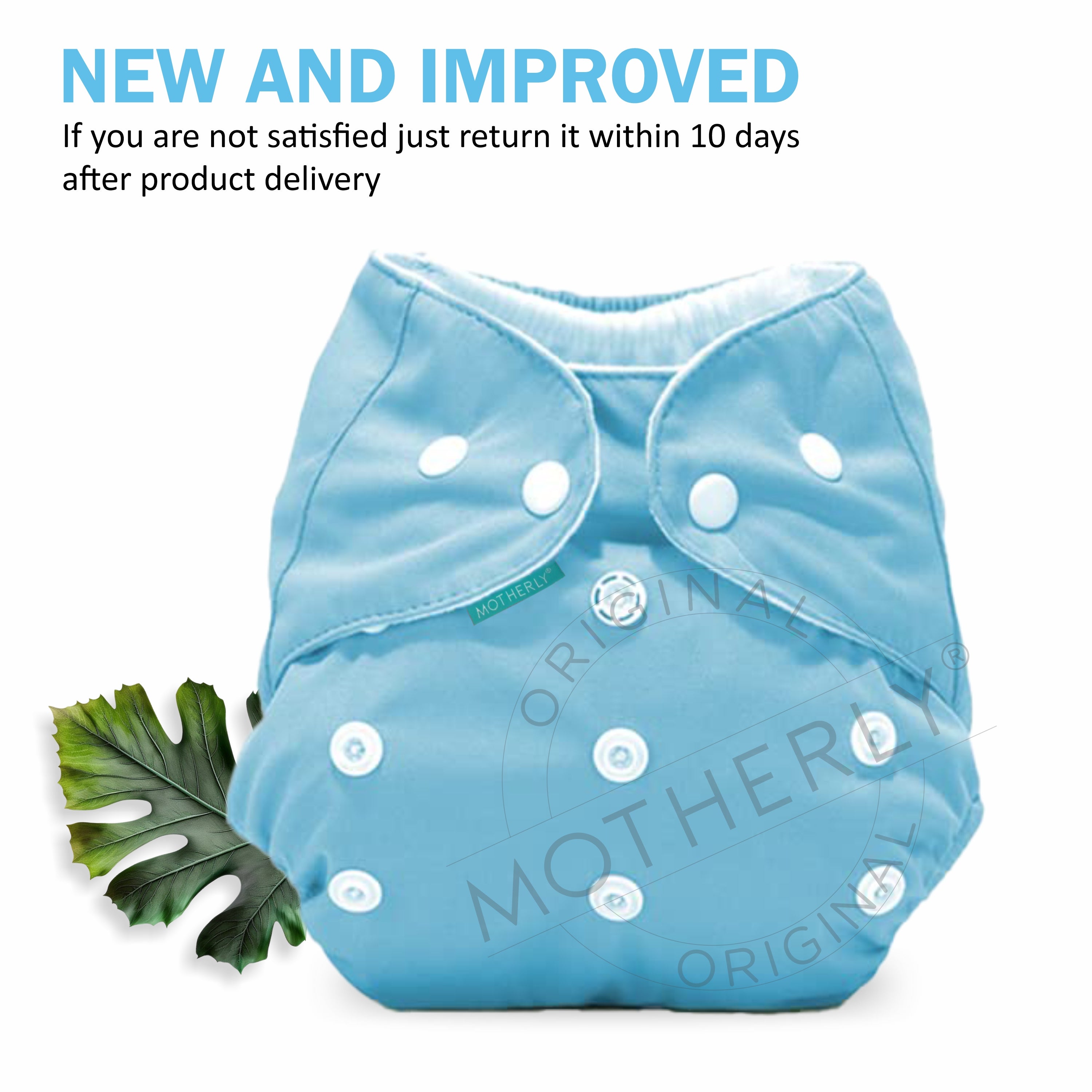 Motherly Newborn Baby Reusable Cloth Diapers, Infant Diaper Nappies Pack of 2