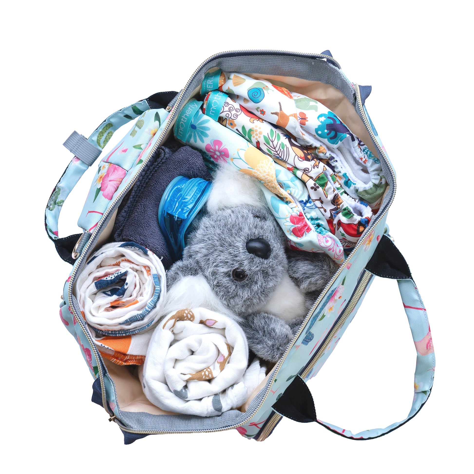 Motherly Elegant Diaper Bag for Mothers for Travel, Maternity Bag for Newborn Baby, Mothers Travelling Bag, Multipocket Water Resistant Baby Bag, Hospital Bag for Moms with Warranty - MOTHERLY