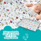 Motherly Muslin Baby Swaddle Wrap Burping Cloth for Newborn Baby, Malmal Baby Swaddle Wrap, Dreamy Wrap Cozy Swaddle, Breathable Soft Receiving Blanket for Newborn Boys & Girls Infant Gift (Pack of 2) - MOTHERLY