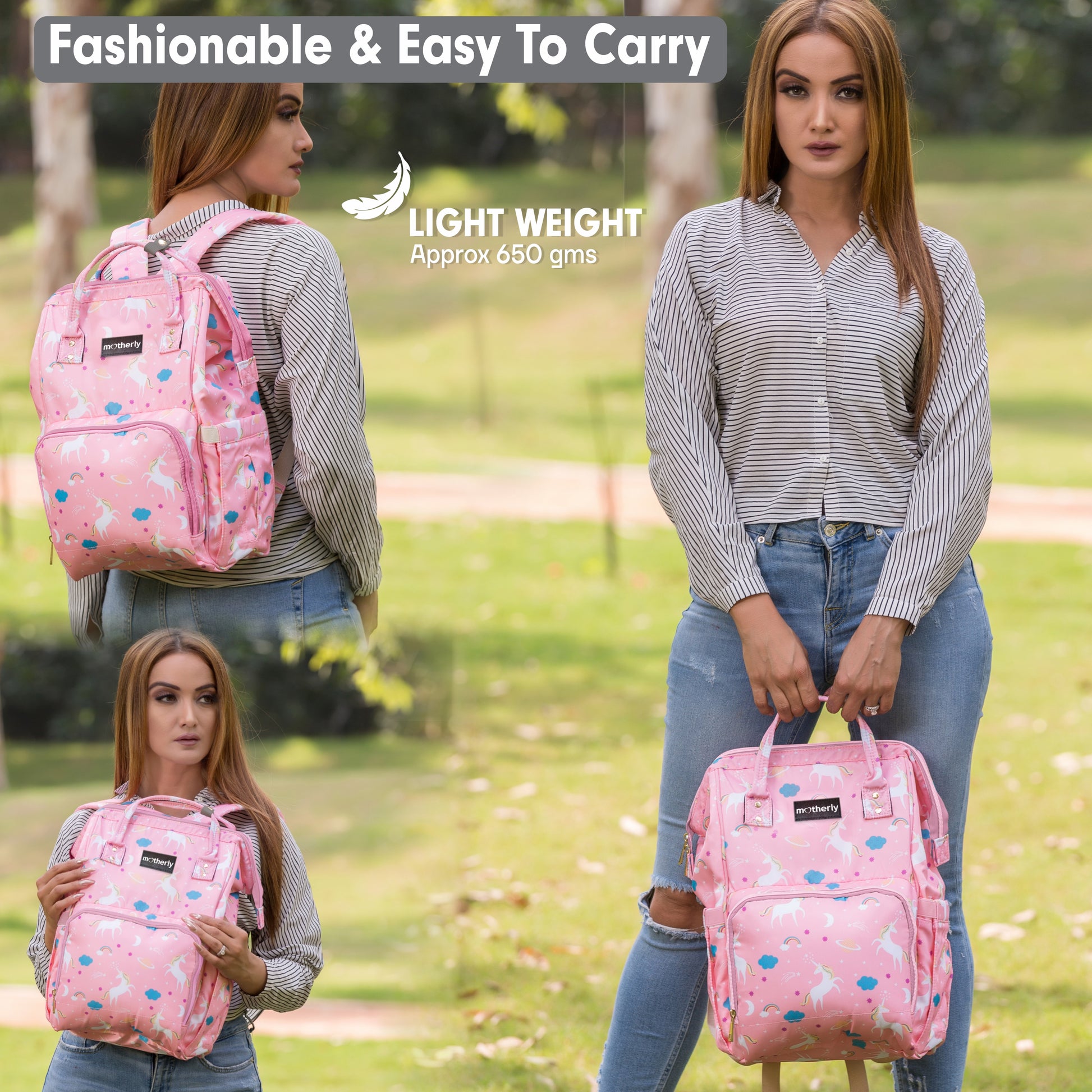 Motherly Elegant Diaper Bag for Mothers for Travel, Maternity Bag for Newborn Baby, Mothers Travelling Bag, Multipocket Water Resistant Baby Bag, Hospital Bag for Moms with Warranty