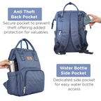 Motherly Crown Diaper Bag for Moms – Water-Resistant Travel & Maternity Bag with Multiple Pockets & 6-Month Warranty