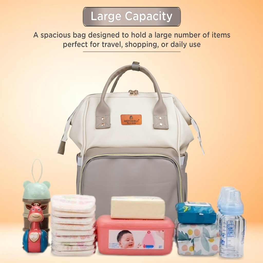 Motherly Envy Diaper Bag for Moms – Spacious, Waterproof Travel & Maternity Bag with Accessories