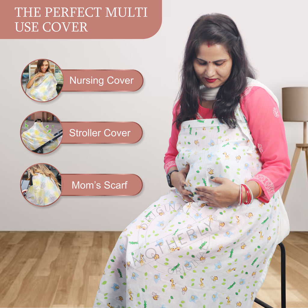 Motherly Nursing Breastfeeding Cover Scarf Cloth- Breast Feeding shawl - MOTHERLY