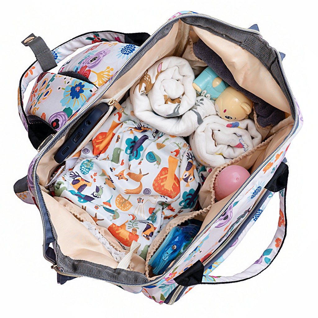 Motherly Elegant Diaper Bag for Mothers for Travel, Maternity Bag for Newborn Baby, Mothers Travelling Bag, Multipocket Water Resistant Baby Bag, Hospital Bag for Moms with Warranty - MOTHERLY