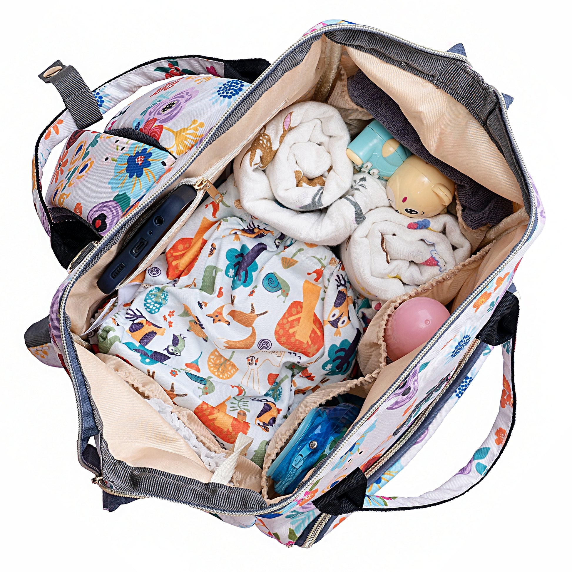 Motherly Elegant Diaper Bag for Mothers for Travel, Maternity Bag for Newborn Baby, Mothers Travelling Bag, Multipocket Water Resistant Baby Bag, Hospital Bag for Moms with Warranty - MOTHERLY