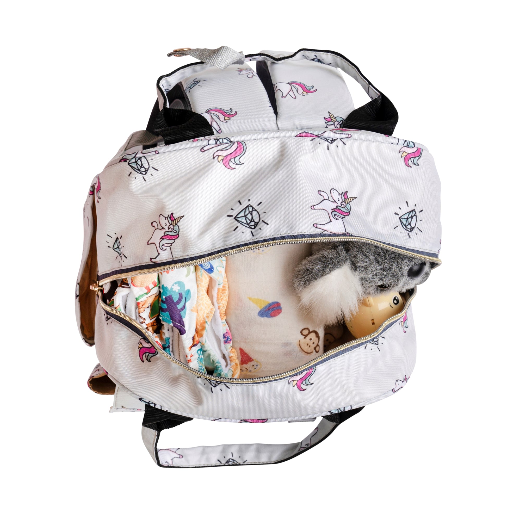 Motherly Solid Diaper Bag for Mothers for Travel, Maternity Bag for Newborn Baby, Mothers Travelling Bag, Multiple Pocket Water Resistant Baby Bag, Hospital Bag for moms (Black)