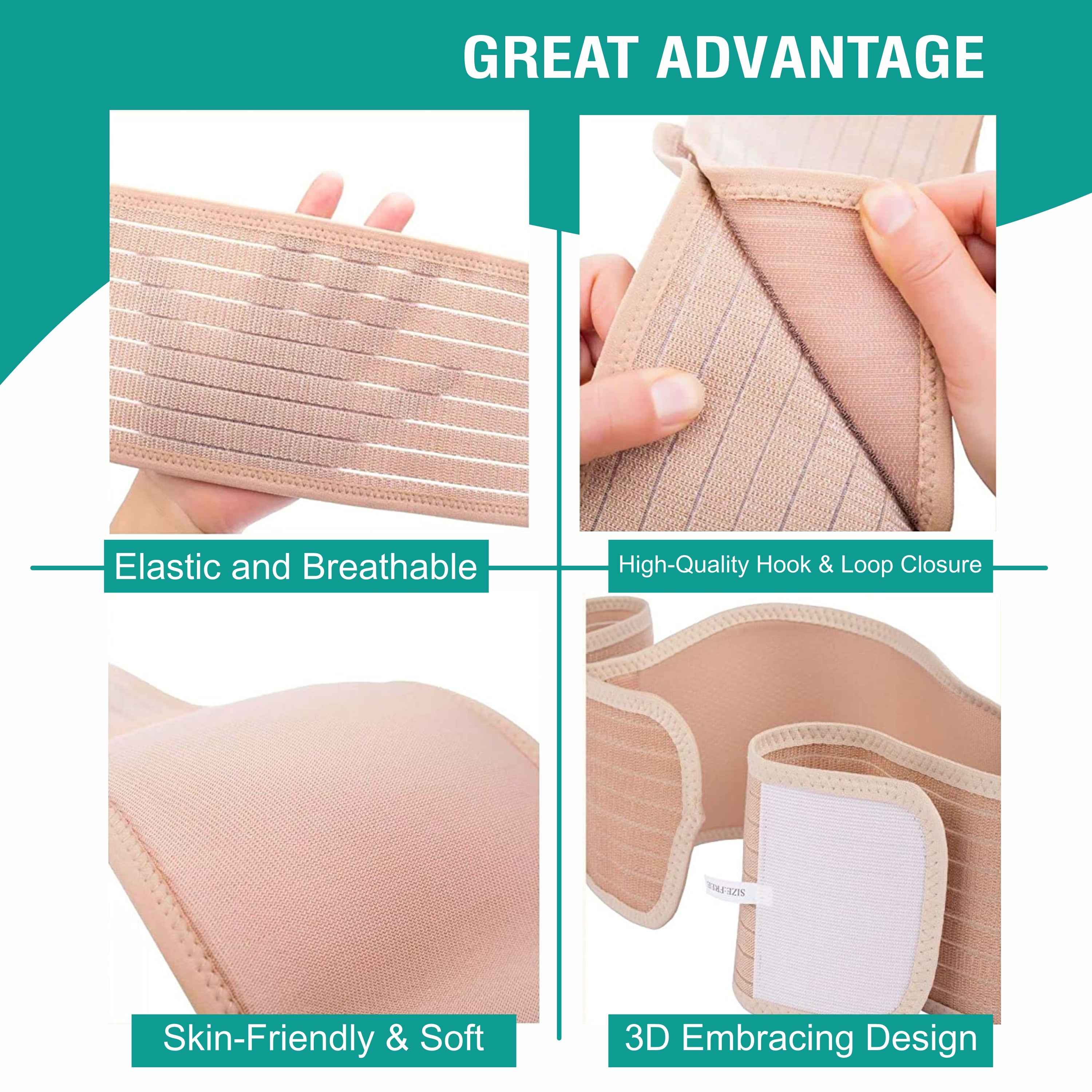 Motherly Maternity Belly Support Belt (Pre-Pregnancy-Type1, Grey, Free Size)