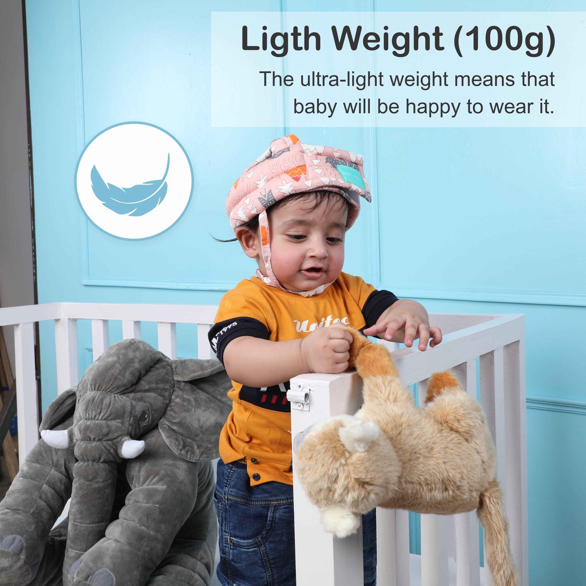 Safety Baby Helmet -Pink Forest
