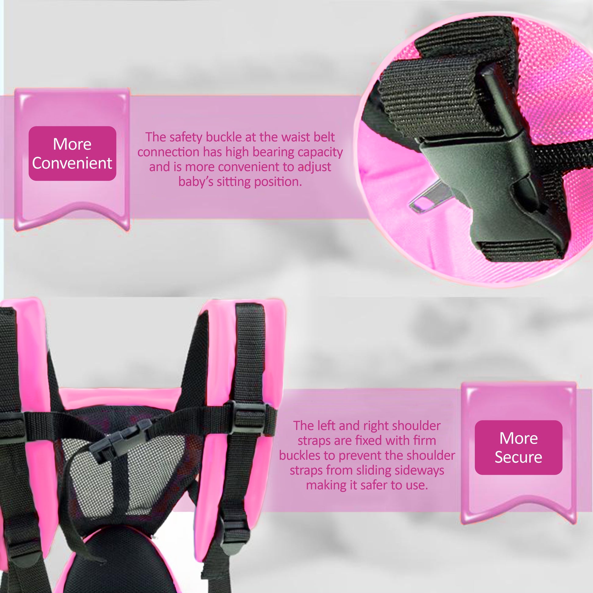 Motherly 2-in-1 Baby Carrier Bag for 6 to 36 Months - Kangaroo Style with Hip Seat for Comfort Carrying - MOTHERLY