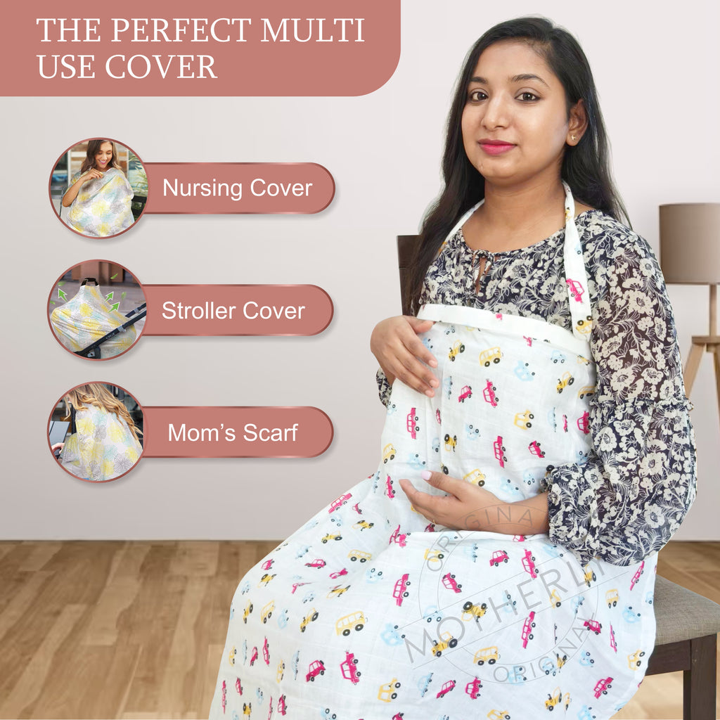 Motherly Nursing Breastfeeding Cover Scarf Cloth- Breast Feeding shawl - MOTHERLY