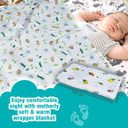 Motherly Muslin Baby Swaddle Wrap Burping Cloth for Newborn Baby, Malmal Baby Swaddle Wrap, Dreamy Wrap Cozy Swaddle, Breathable Soft Receiving Blanket for Newborn Boys & Girls Infant Gift (Pack of 2) - MOTHERLY