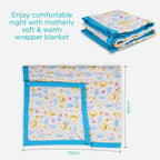 Motherly Baby Blanket 4 Layers Muslin Swaddle Wrap for All Season Blanket for Newborn Baby (Size 110 x 90 Cm) - MOTHERLY