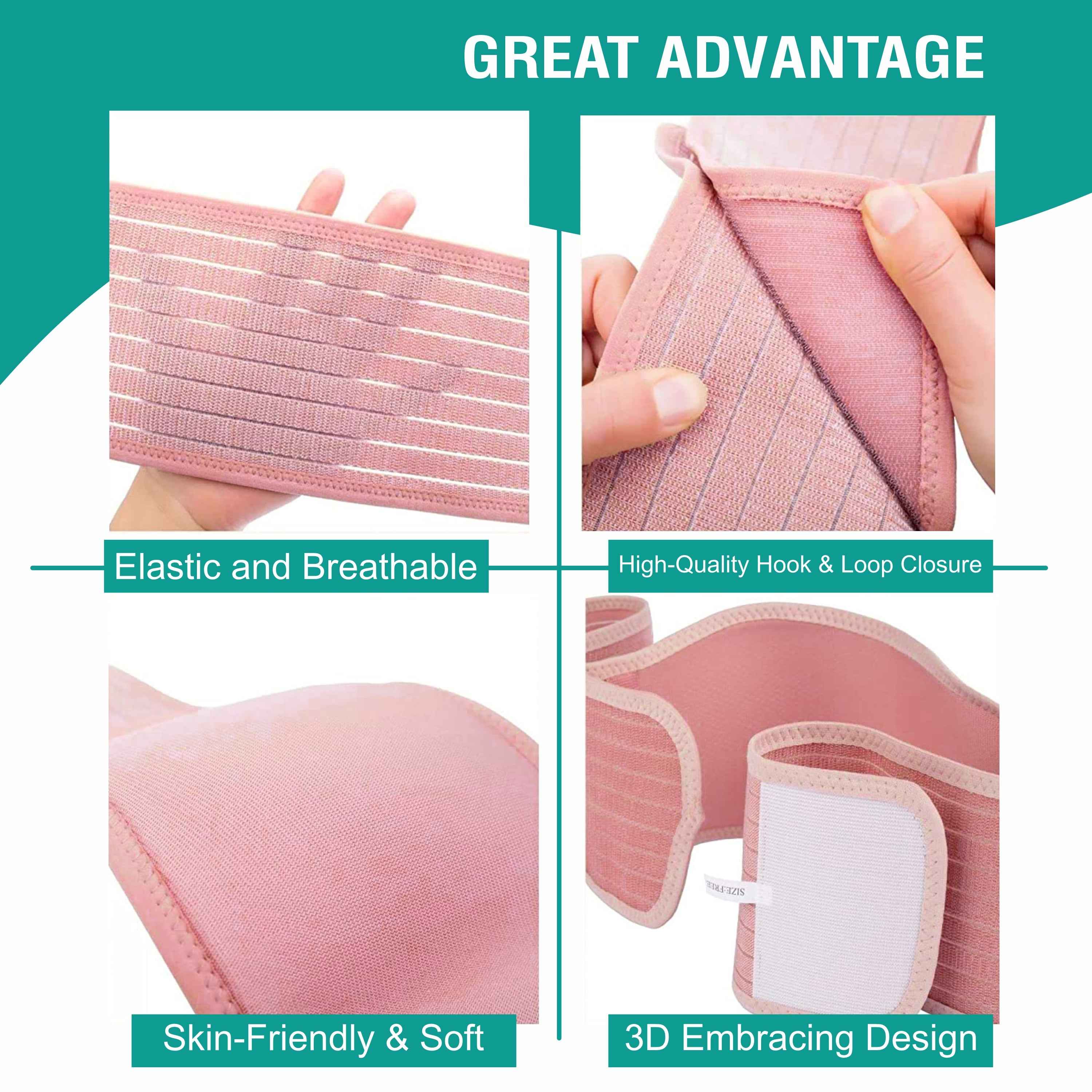 Motherly Maternity Belly Support Belt (Pre-Pregnancy-Type1, Grey, Free Size)