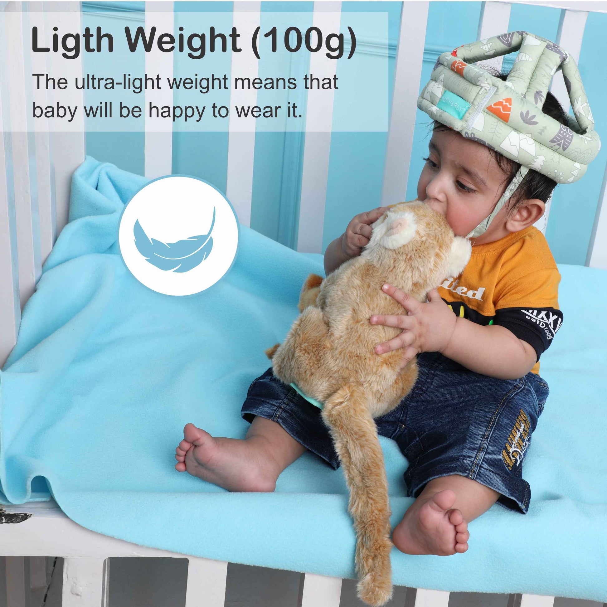 Safety Baby Helmet - Green Forest