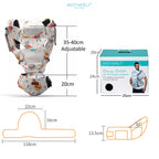 Motherly Baby Carrier for 0 to 3 Year Baby – Adjustable Hands Free 6-in-1 Baby Carrier with Detachable Hip Seat | baby carrier for new born |  Toddler Carrier with Head Support & Buckle Strap for Hiking & Everyday Use - MOTHERLY
