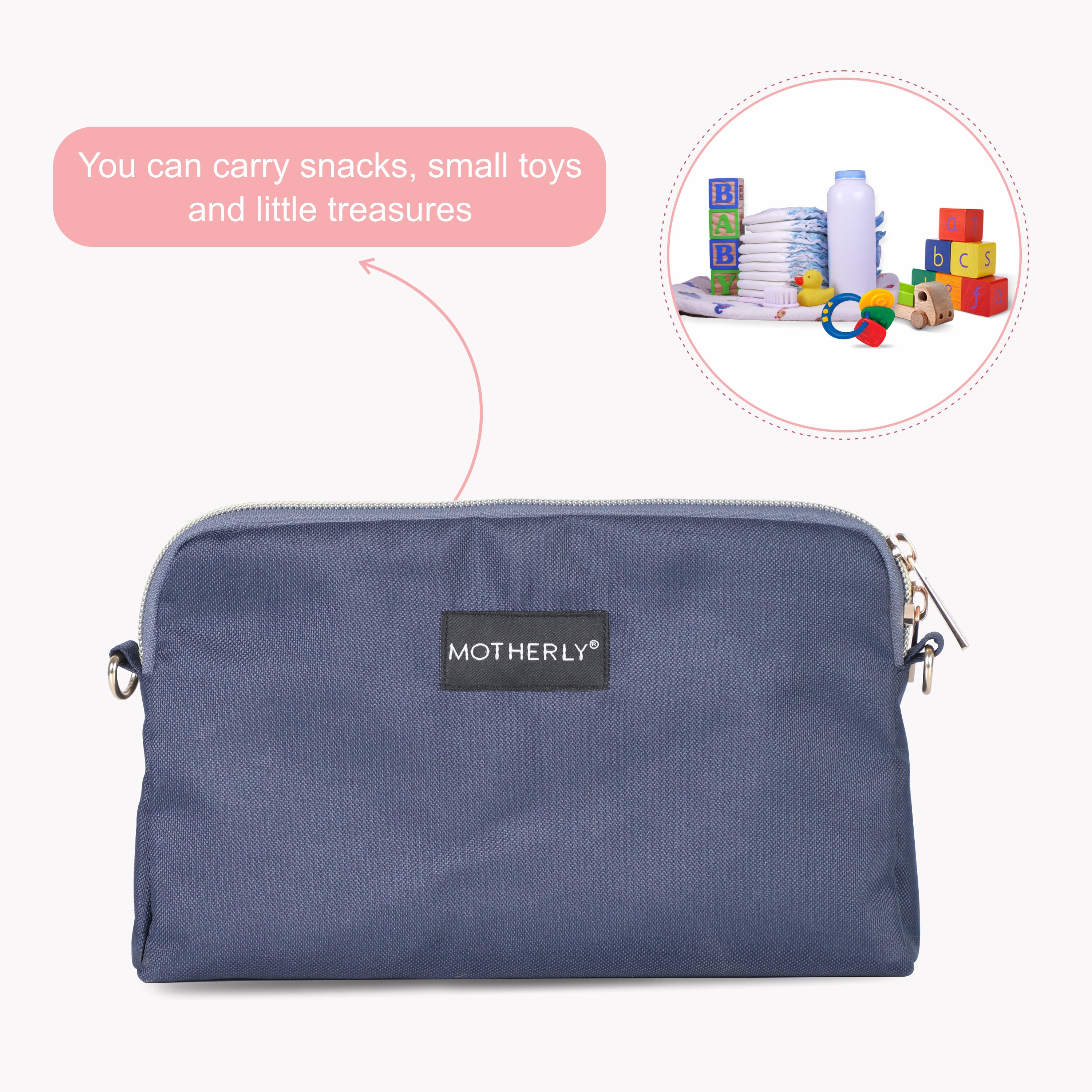 Motherly Diaper Organization Pouches, Pretty Travel Toiletry Bag Set for Women, Stylish Party Clutch or Handbag - MOTHERLY