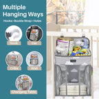 Motherly Baby Crib Organizer Hanging Diaper Storage Detachable Multiple Pockets Stackable Nursery Essentials - MOTHERLY