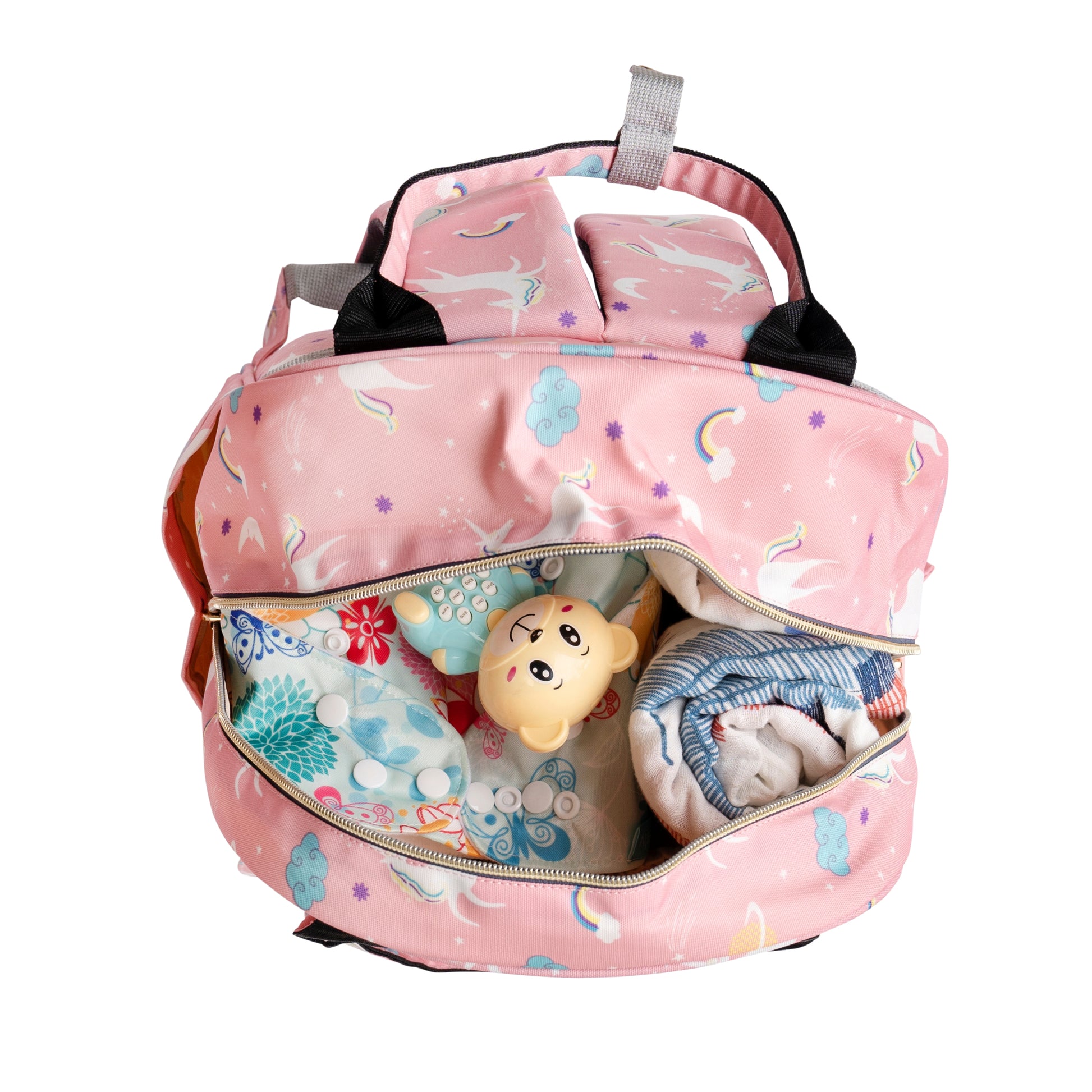 Motherly Solid Diaper Bag for Mothers for Travel, Maternity Bag for Newborn Baby, Mothers Travelling Bag, Multiple Pocket Water Resistant Baby Bag, Hospital Bag for moms (Black) - MOTHERLY
