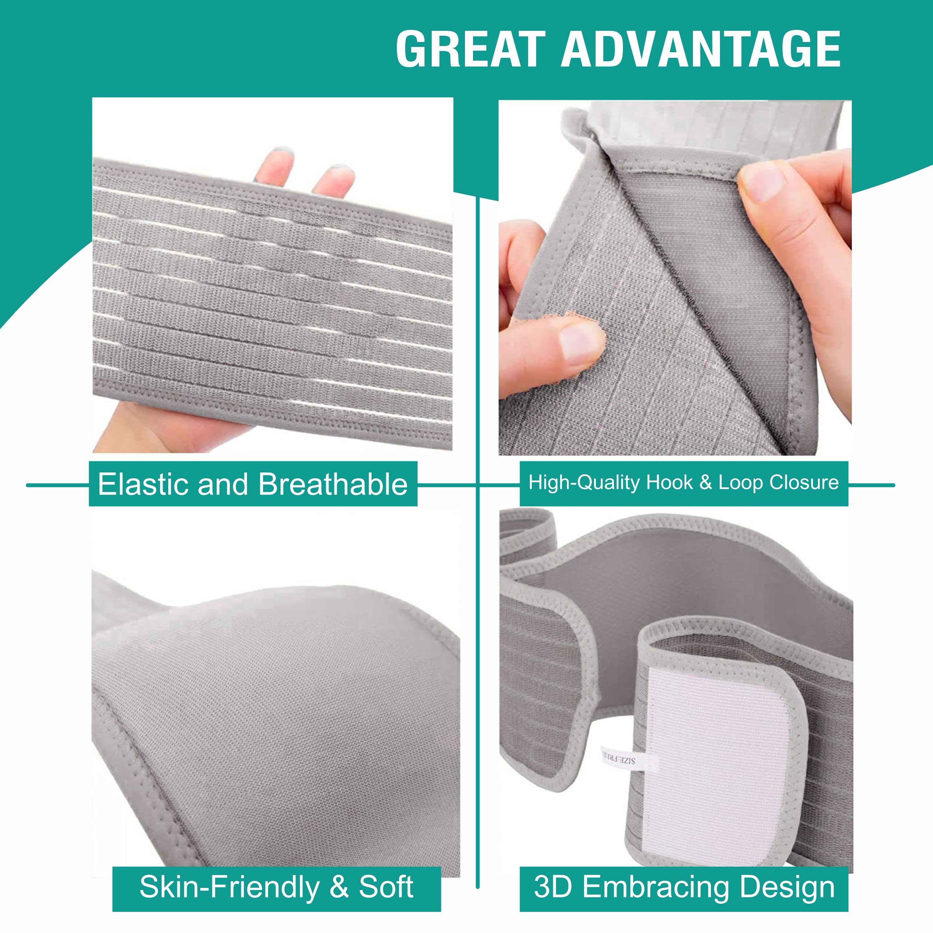 Motherly Maternity Belly Support Belt (Pre-Pregnancy-Type1, Grey, Free Size)