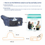 Motherly Ready to Use hip seat Baby Carrier|Convertible Sling Carrier|for 5-36 Months (Blue Flower) - MOTHERLY