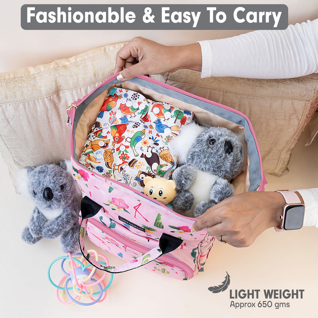 Motherly Elegant Diaper Bag for Mothers for Travel, Maternity Bag for Newborn Baby, Mothers Travelling Bag, Multipocket Water Resistant Baby Bag, Hospital Bag for Moms with Warranty