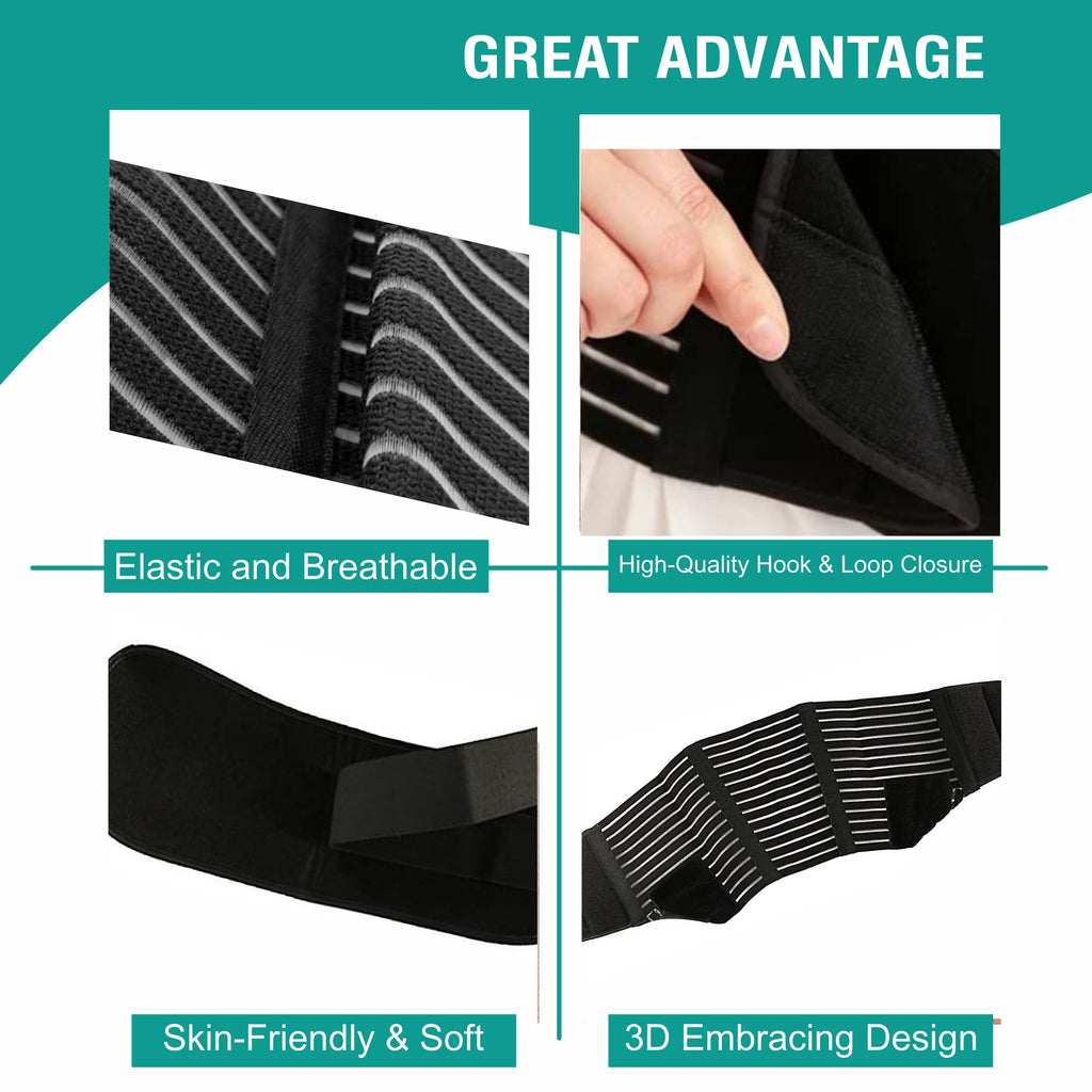 Motherly Maternity Belt for Belly Support, Pregnancy Support Belt Pre Natal-Belly Band, Adjustable & Breathable Waist Support Belt for Pregnancy, Helps in Back Pain, Pre and Postpartum (Medium)