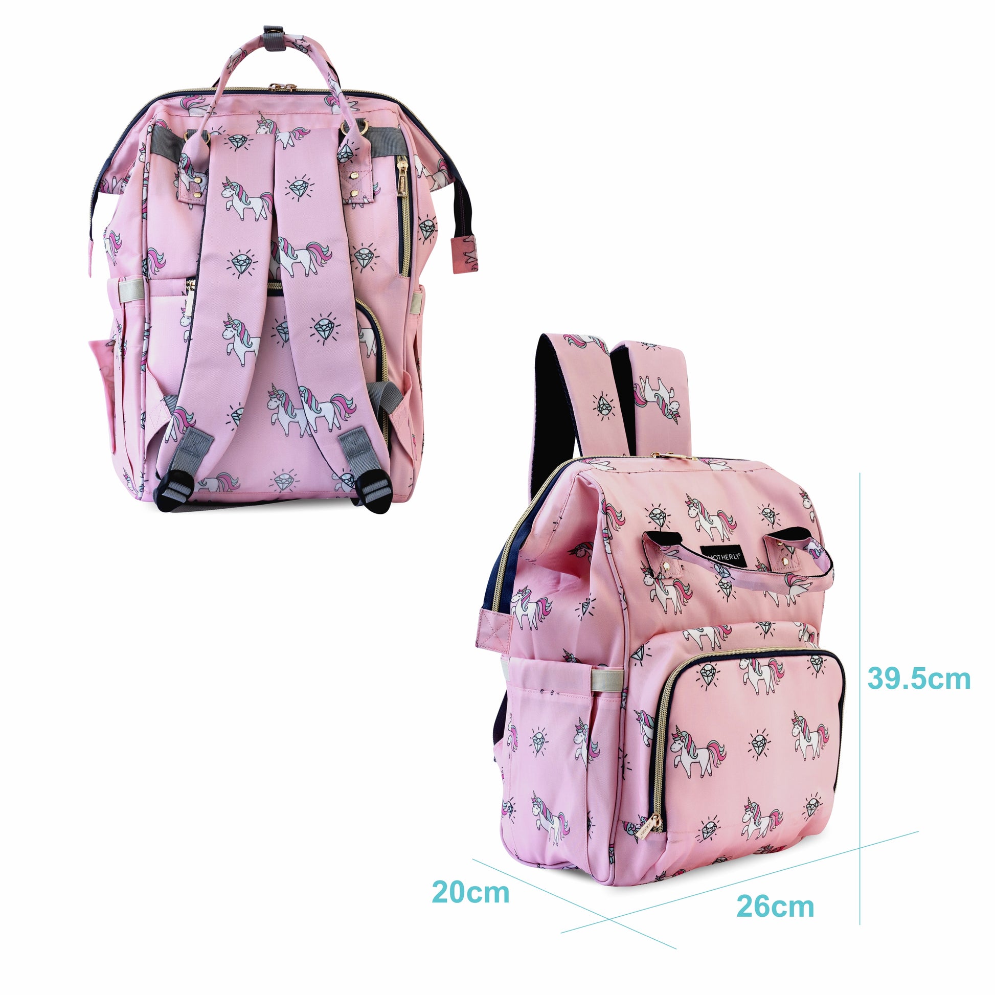 Motherly Elegant Diaper Bag for Mothers for Travel, Maternity Bag for Newborn Baby, Mothers Travelling Bag, Multipocket Water Resistant Baby Bag, Hospital Bag for Moms with Warranty - MOTHERLY