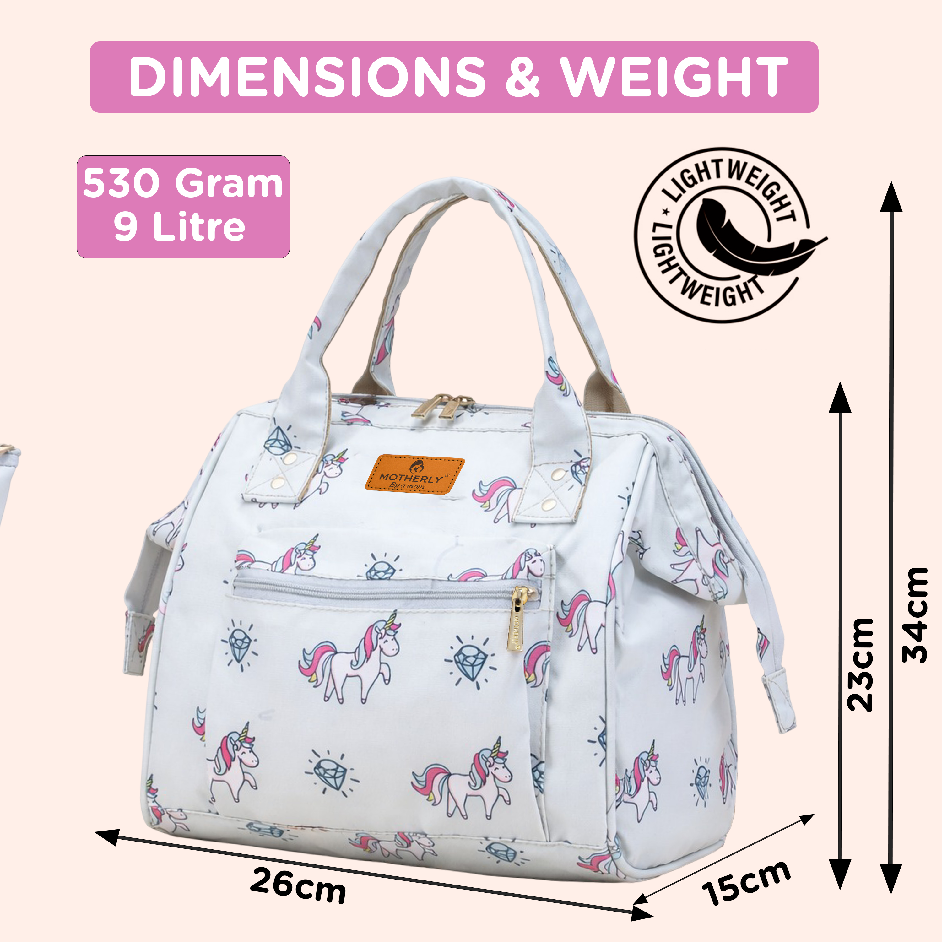 Motherly Nano Diaper Bag for Mothers | Small Diaper handbag for mom for Travel
