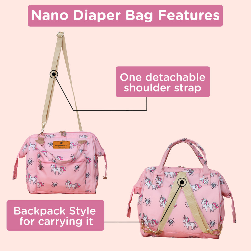 Motherly Nano Diaper Bag for Mothers | Small Diaper handbag for mom for Travel