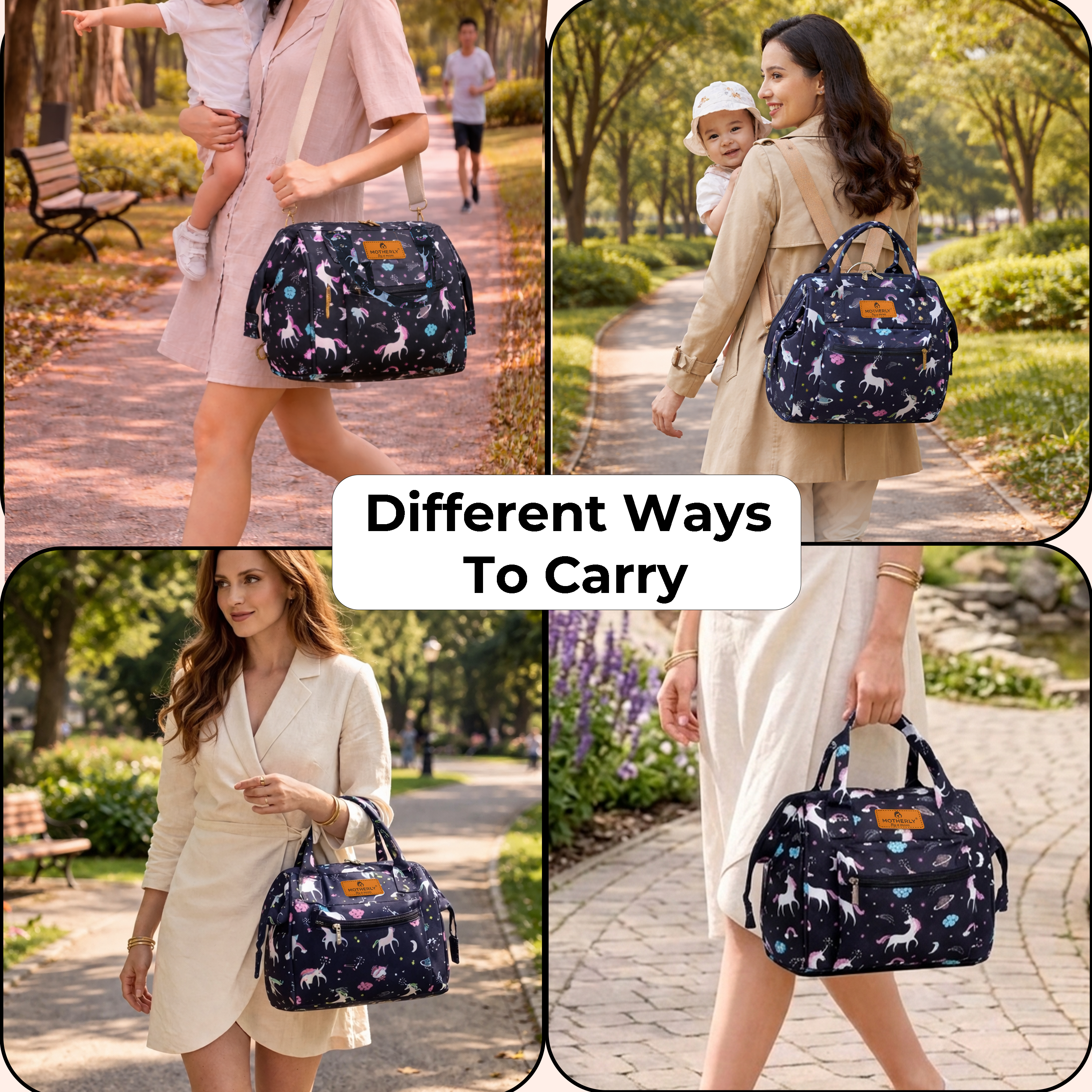 Motherly Nano Diaper Bag for Mothers | Small Diaper handbag for mom for Travel
