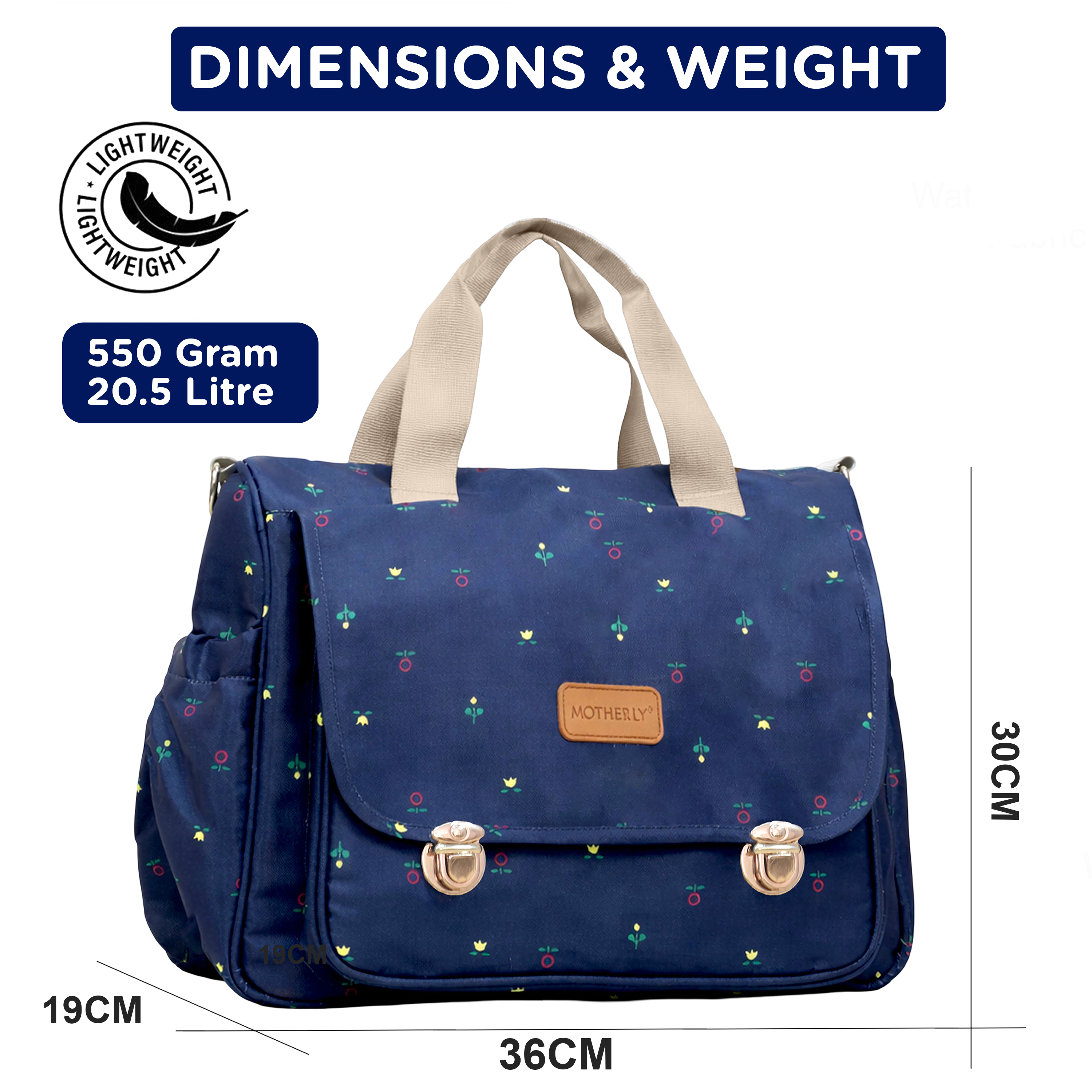 Motherly Glory Tote Diaper Bag for Moms – Water-Resistant Maternity & Travel Bag with Multiple Pockets