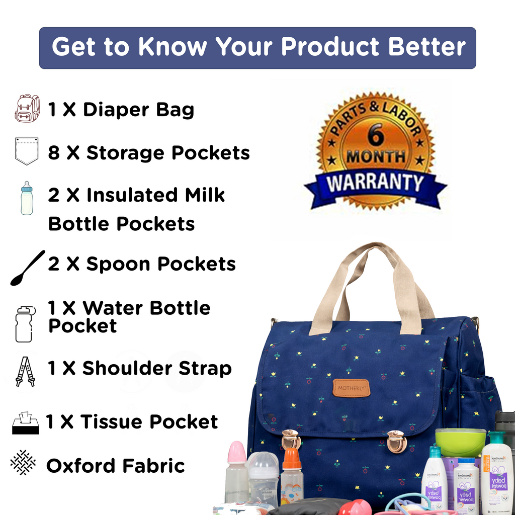 Motherly Glory Tote Diaper Bag for Moms – Water-Resistant Maternity & Travel Bag with Multiple Pockets