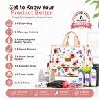 Motherly Glory Tote Diaper Bag for Moms – Water-Resistant Maternity & Travel Bag with Multiple Pockets