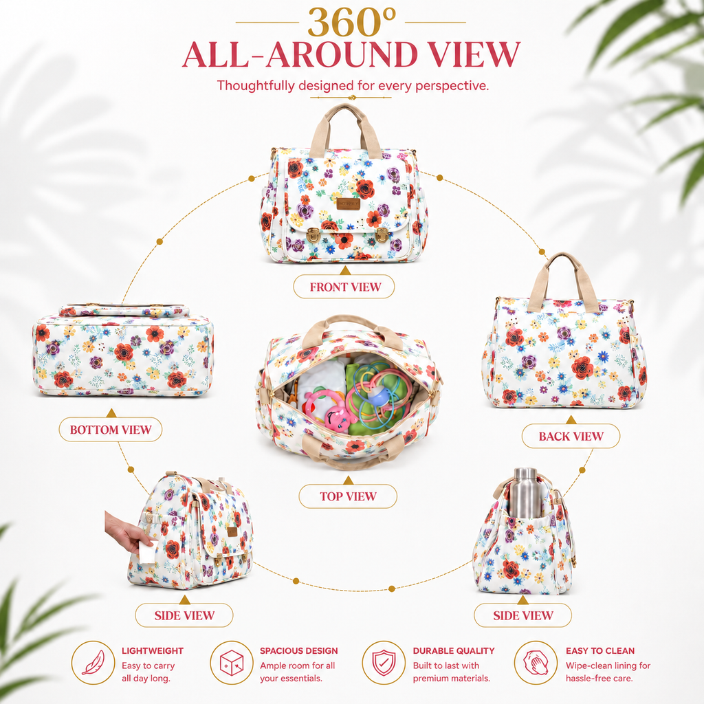 Motherly Glory Tote Diaper Bag for Moms – Water-Resistant Maternity & Travel Bag with Multiple Pockets