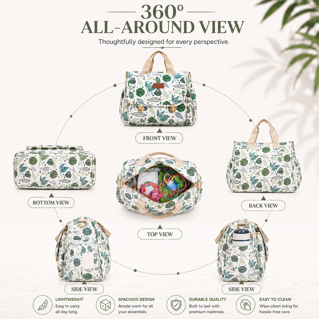 Motherly Glory Tote Diaper Bag for Moms – Water-Resistant Maternity & Travel Bag with Multiple Pockets