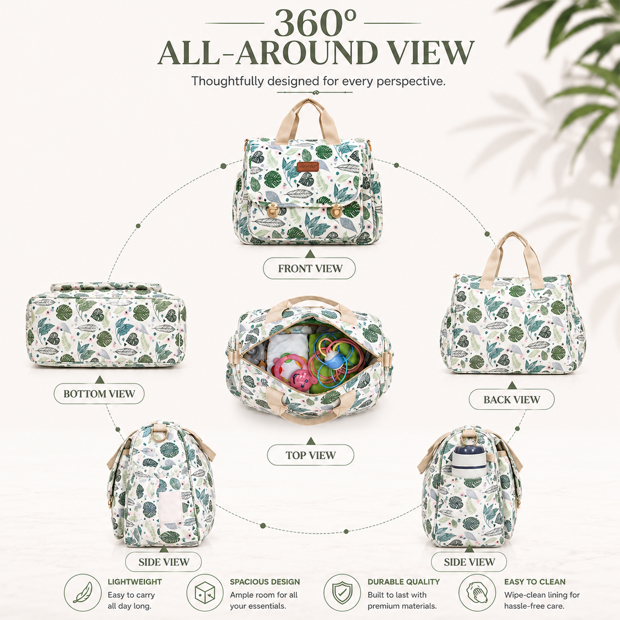 Motherly Glory Tote Diaper Bag for Moms – Water-Resistant Maternity & Travel Bag with Multiple Pockets