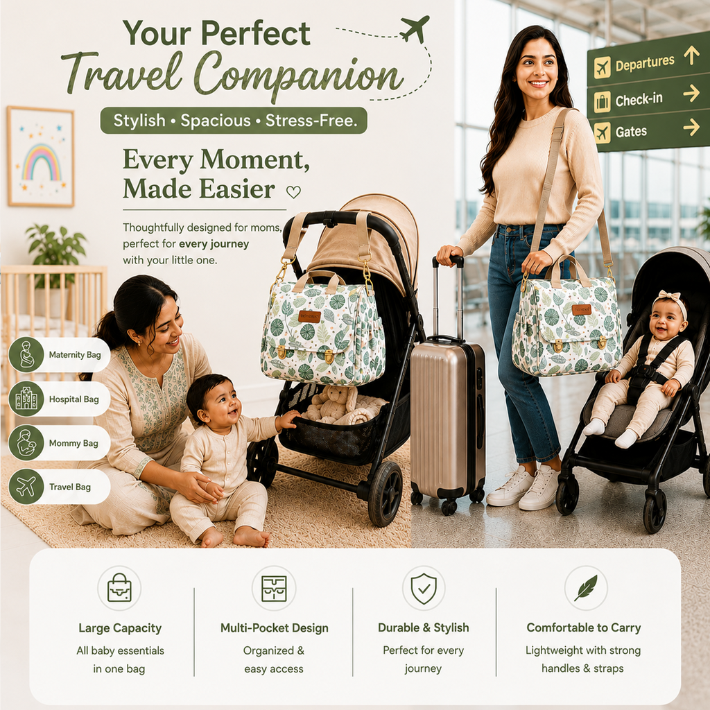 Motherly Glory Tote Diaper Bag for Moms – Water-Resistant Maternity & Travel Bag with Multiple Pockets