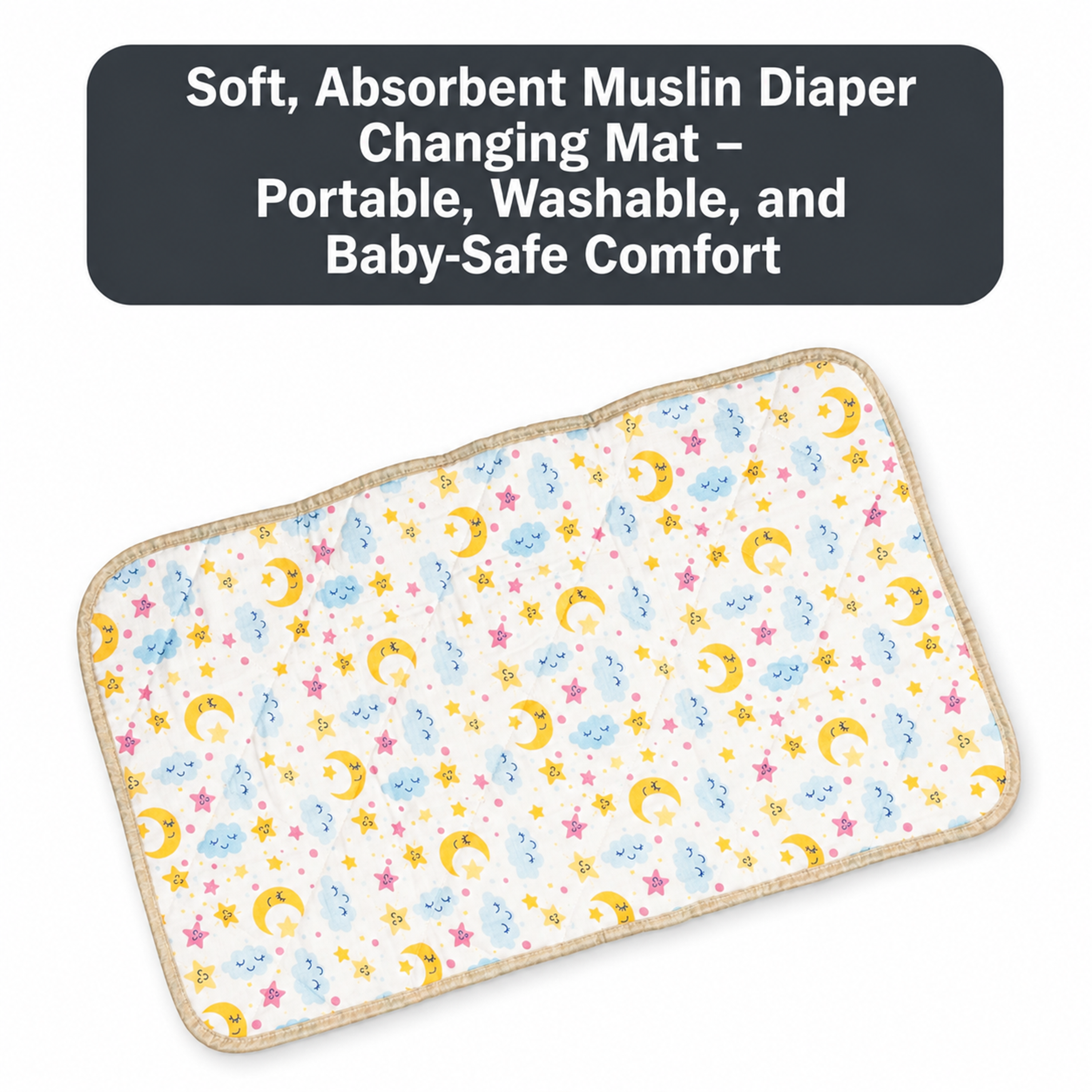 Motherly Oil Massage Mat for Newborns – Reusable & Washable Pad (72x42 cm, 0–12 Months)